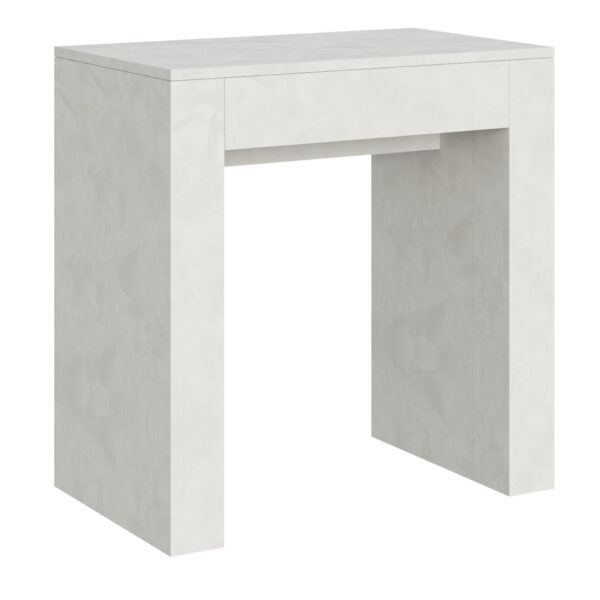 Consolle allungabile 78x47/299 cm Allin bianco spatolato allunghe interne