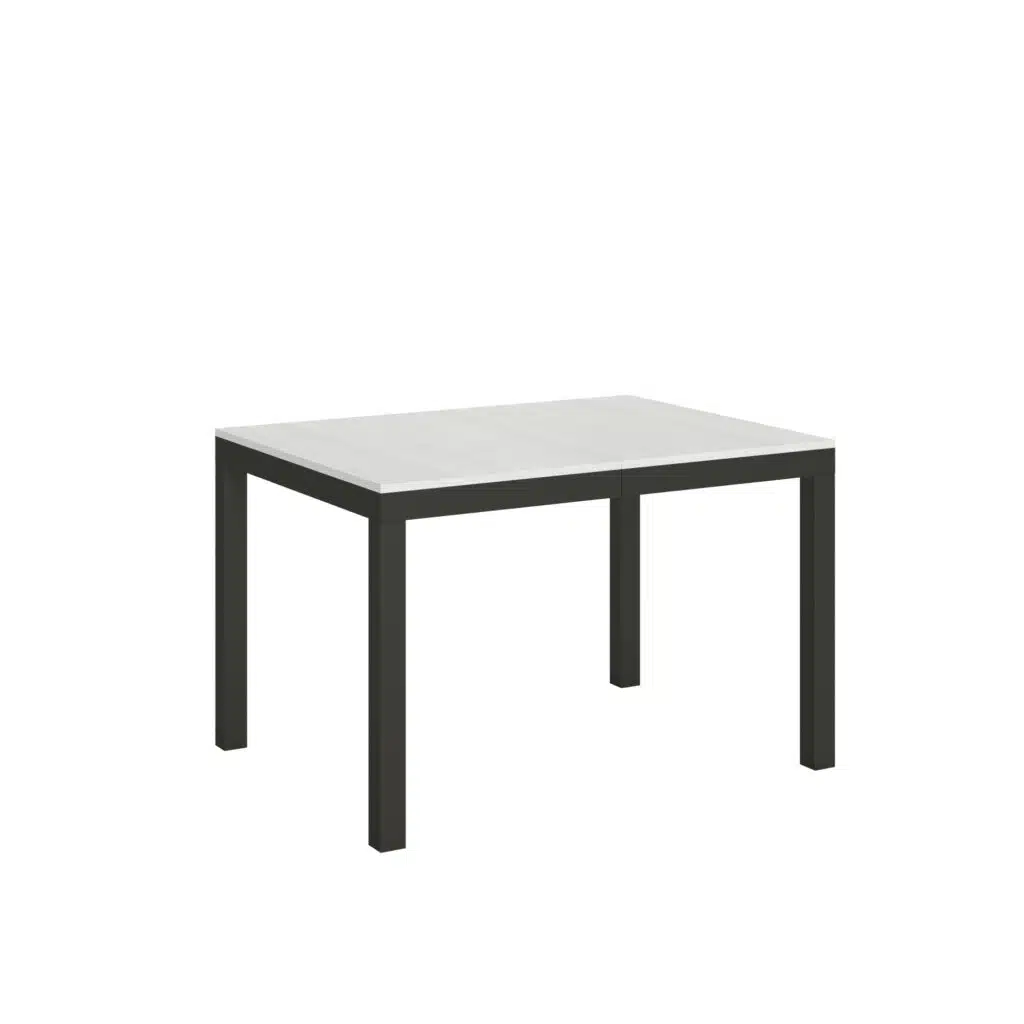 Tavolo allungabile 120/224x90 cm Everyday Evolution bianco frassino telaio e gambe antracite - foto 1