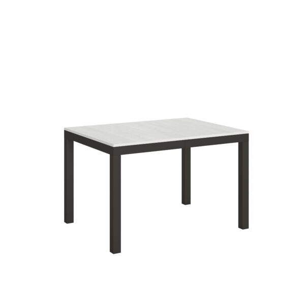 Tavolo allungabile 120/224x90 cm Everyday Evolution bianco frassino telaio e gambe antracite