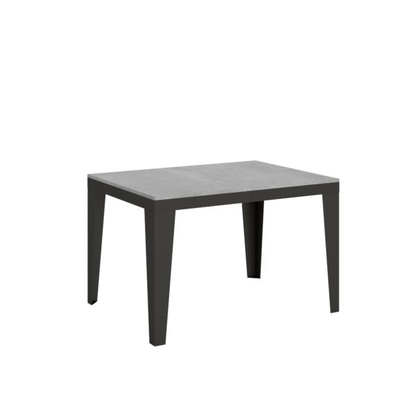 Tavolo allungabile 120/224x90 cm Flame Evolution cemento telaio e gambe antracite
