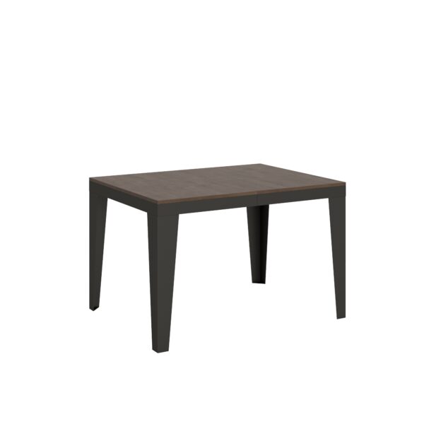 Tavolo allungabile 120/224x90 cm Flame Evolution noce telaio e gambe antracite