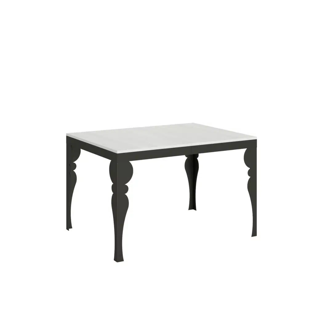 Tavolo allungabile 120/224x90 cm Paxon Evolution bianco frassino telaio e gambe antracite - foto 1