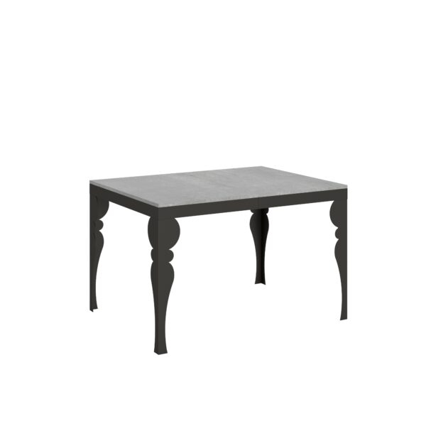 Tavolo allungabile 120/224x90 cm Paxon Evolution cemento telaio e gambe antracite