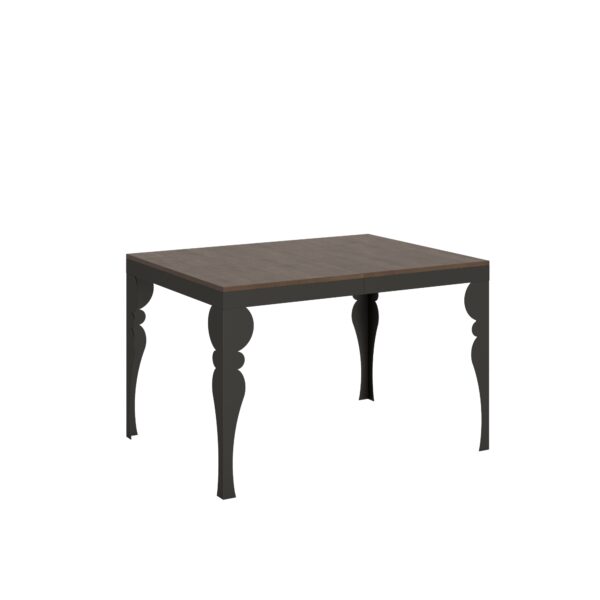 Tavolo allungabile 120/224x90 cm Paxon Evolution noce telaio e gambe antracite