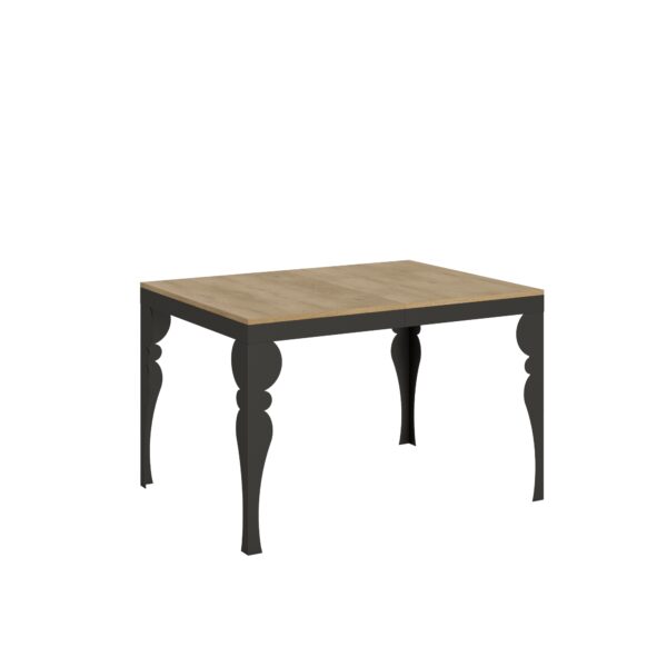 Tavolo allungabile 120/224x90 cm Paxon Evolution quercia natura telaio e gambe antracite