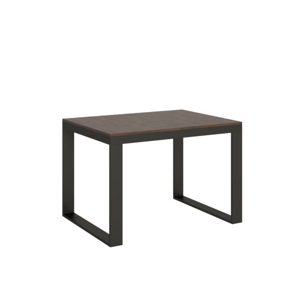 Tavolo allungabile 120/224x90 cm Tecno Evolution noce telaio e gambe antracite