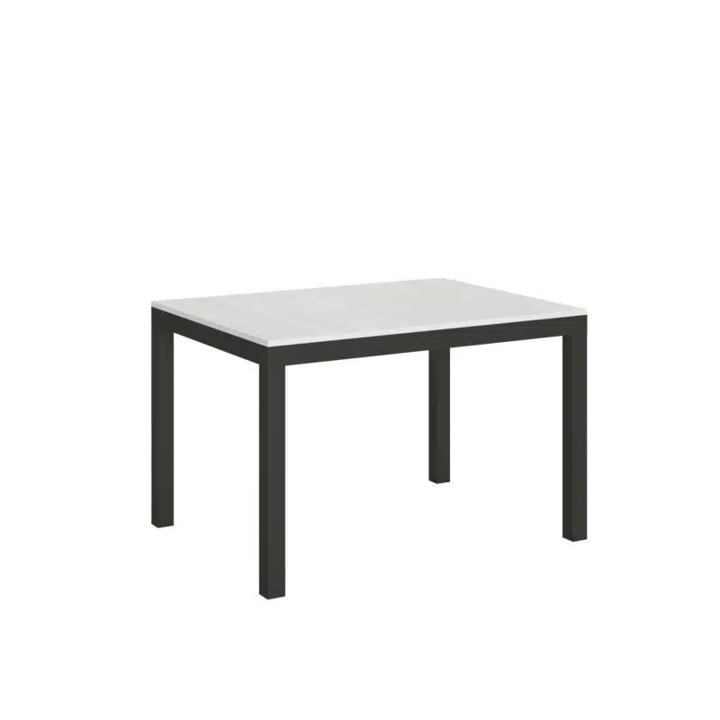 Tavolo allungabile 120/380x90 cm Everyday Evolution bianco frassino telaio e gambe antracite - foto 1