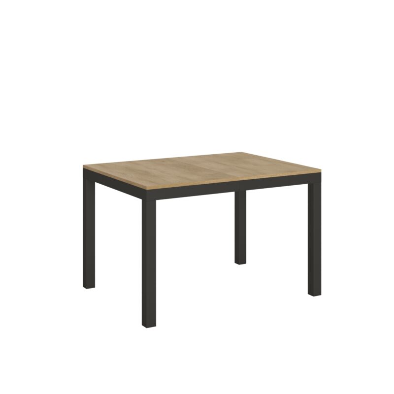 Tavolo allungabile 120/380x90 cm Everyday Evolution quercia natura telaio e gambe antracite