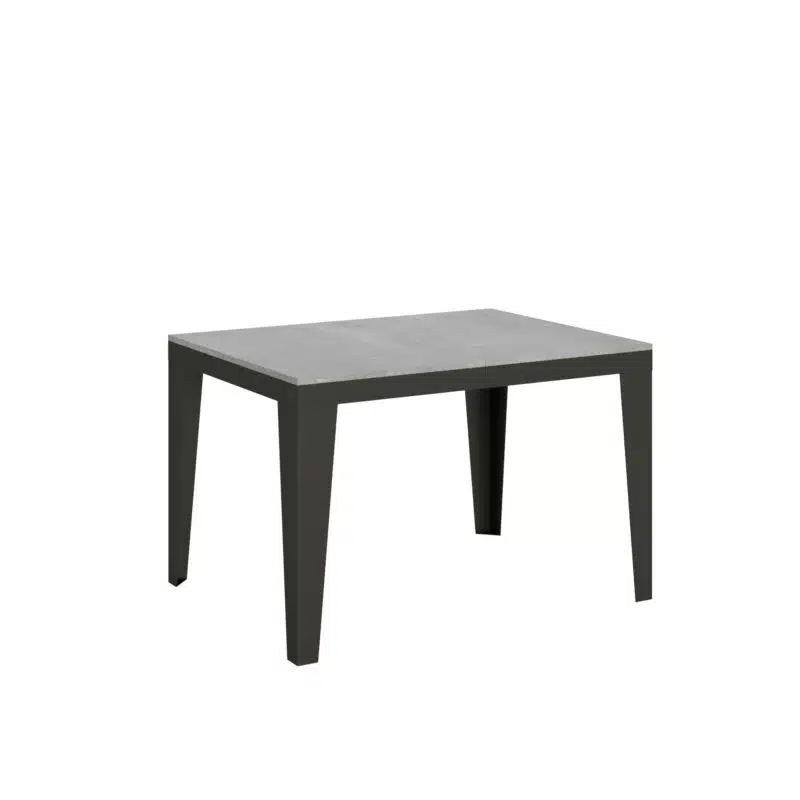 Tavolo allungabile 120/380x90 cm Flame Evolution cemento telaio e gambe antracite - foto 1