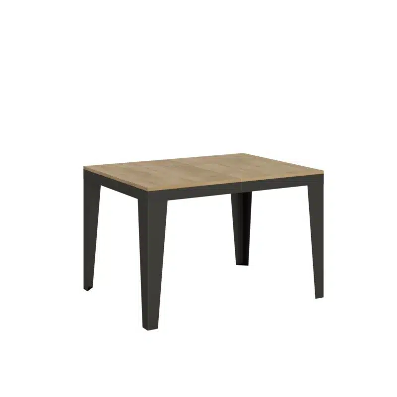 Tavolo allungabile 120/380x90 cm Flame Evolution quercia natura telaio e gambe antracite - foto 1