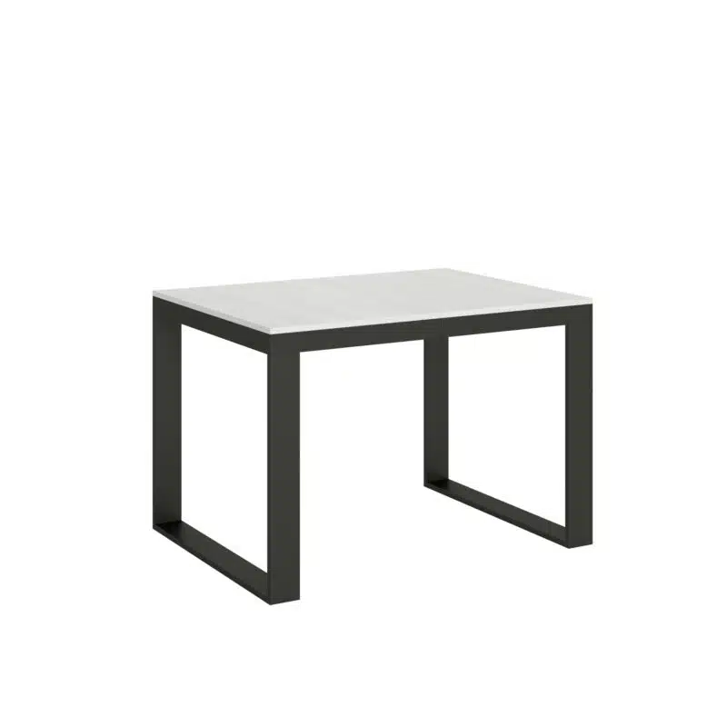 Tavolo allungabile 120/380x90 cm Tecno Evolution bianco frassino telaio e gambe antracite - foto 1