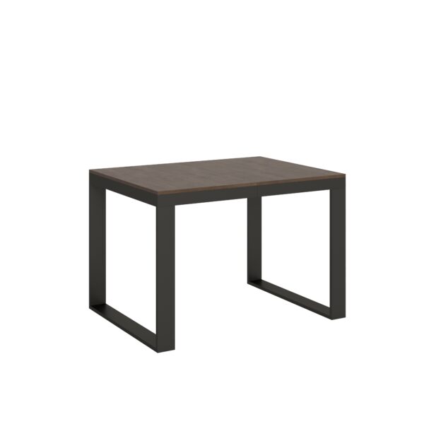 Tavolo allungabile 120/380x90 cm Tecno Evolution noce telaio e gambe antracite