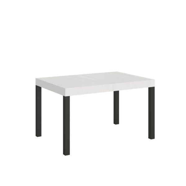 Tavolo allungabile 120/380x90 cm Everyday bianco frassino gambe antracite