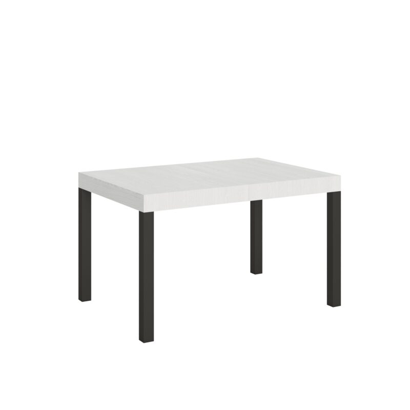 Tavolo allungabile 140/400x90 cm Everyday bianco frassino gambe antracite