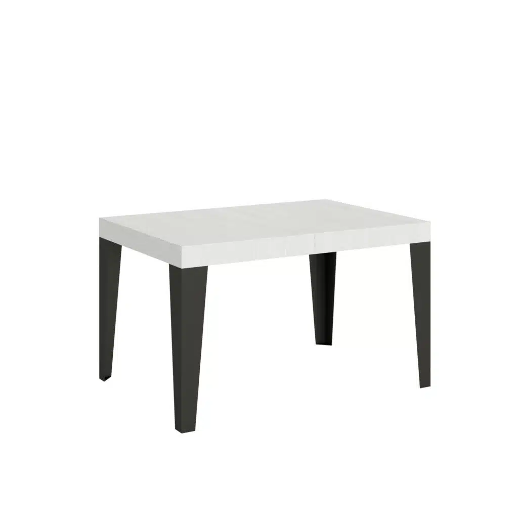 Tavolo allungabile 120/380x90 cm Flame bianco frassino gambe antracite - foto 1