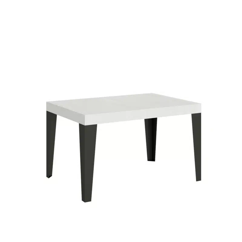 Tavolo allungabile 120/380x90 cm Flame bianco frassino gambe antracite - foto 1