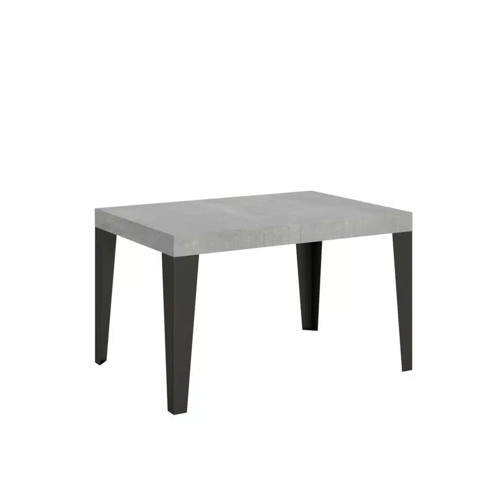 Tavolo allungabile 120/380x90 cm Flame cemento gambe antracite