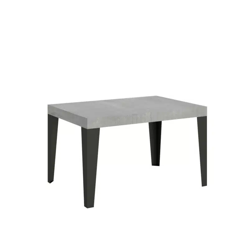 Tavolo allungabile 120/380x90 cm Flame cemento gambe antracite