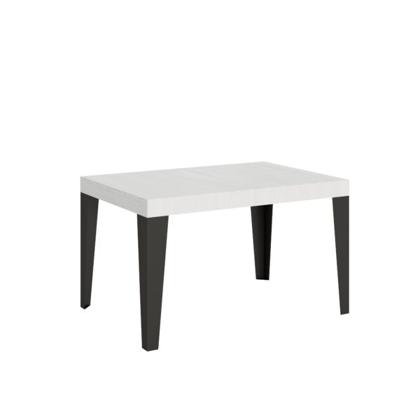 Tavolo allungabile 140/224x80cm Flame bianco frassino gambe antracite