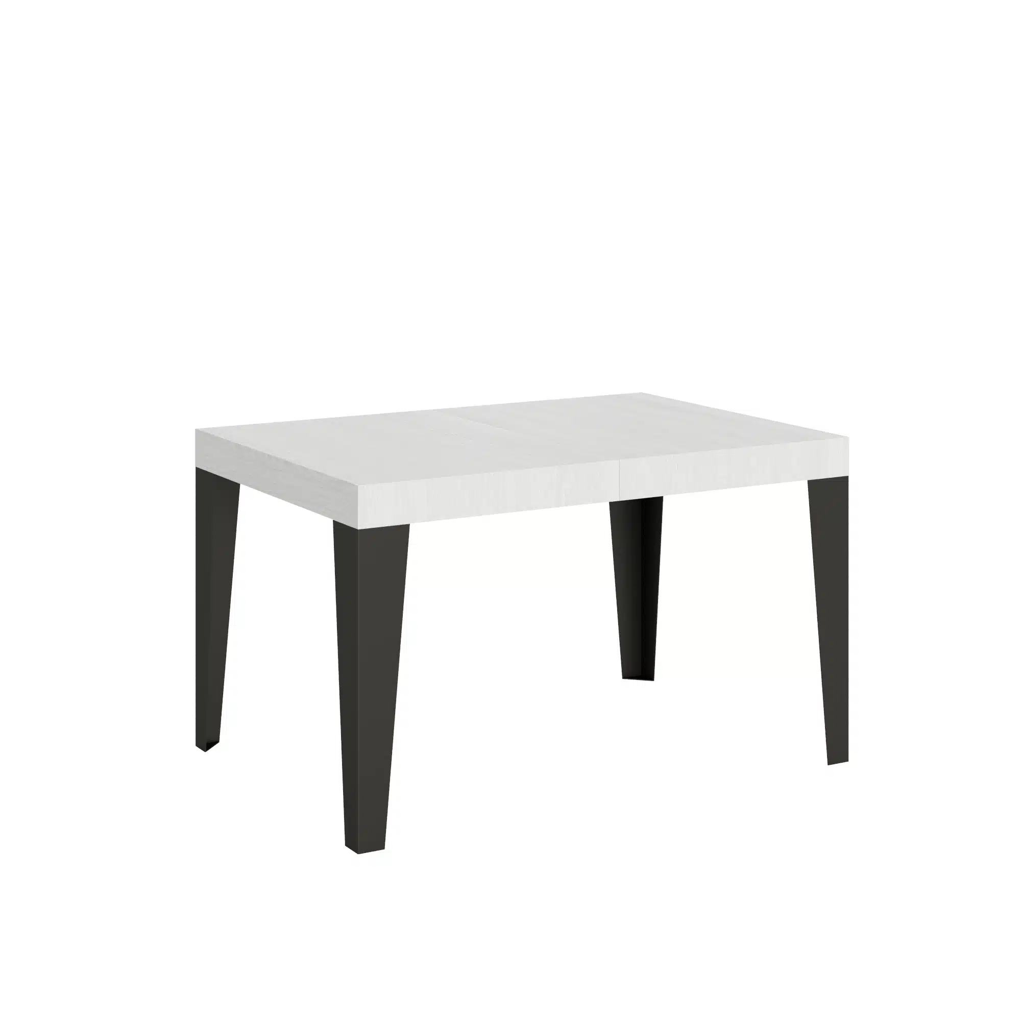 Tavolo allungabile 120/224x90 cm Flame bianco frassino gambe antracite