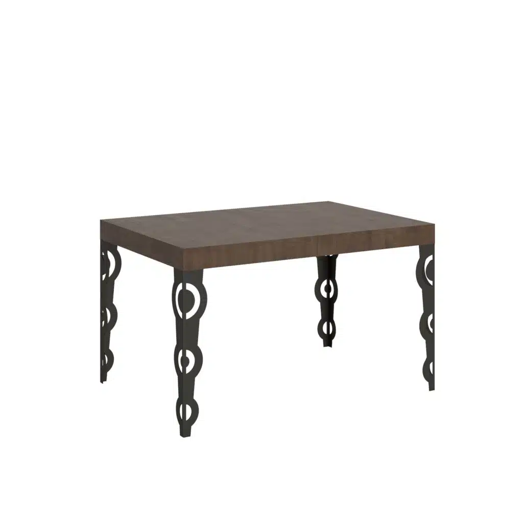 Tavolo allungabile 130/234x90 cm Karamay noce gambe antracite - foto 1