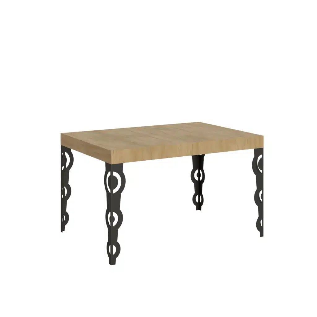 Tavolo allungabile 130/234x90 cm Karamay quercia natura gambe antracite - foto 1