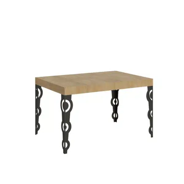 Tavolo allungabile 140/224x80cm Karamay quercia natura gambe antracite