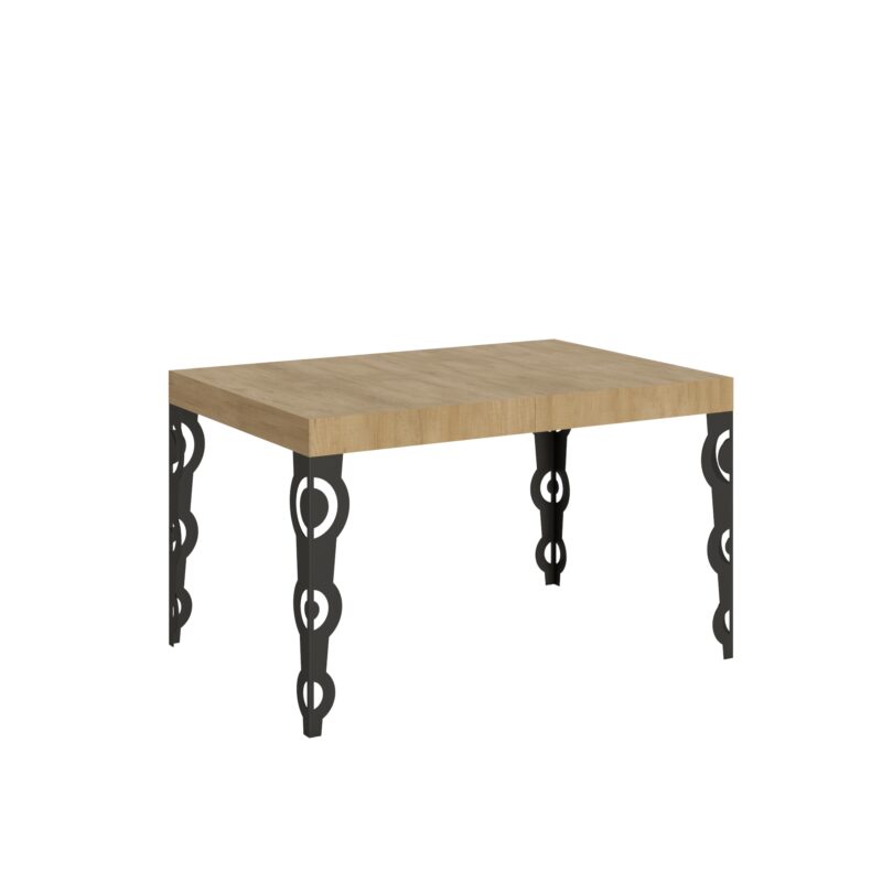 Tavolo allungabile 140/224x80cm Karamay quercia natura gambe antracite