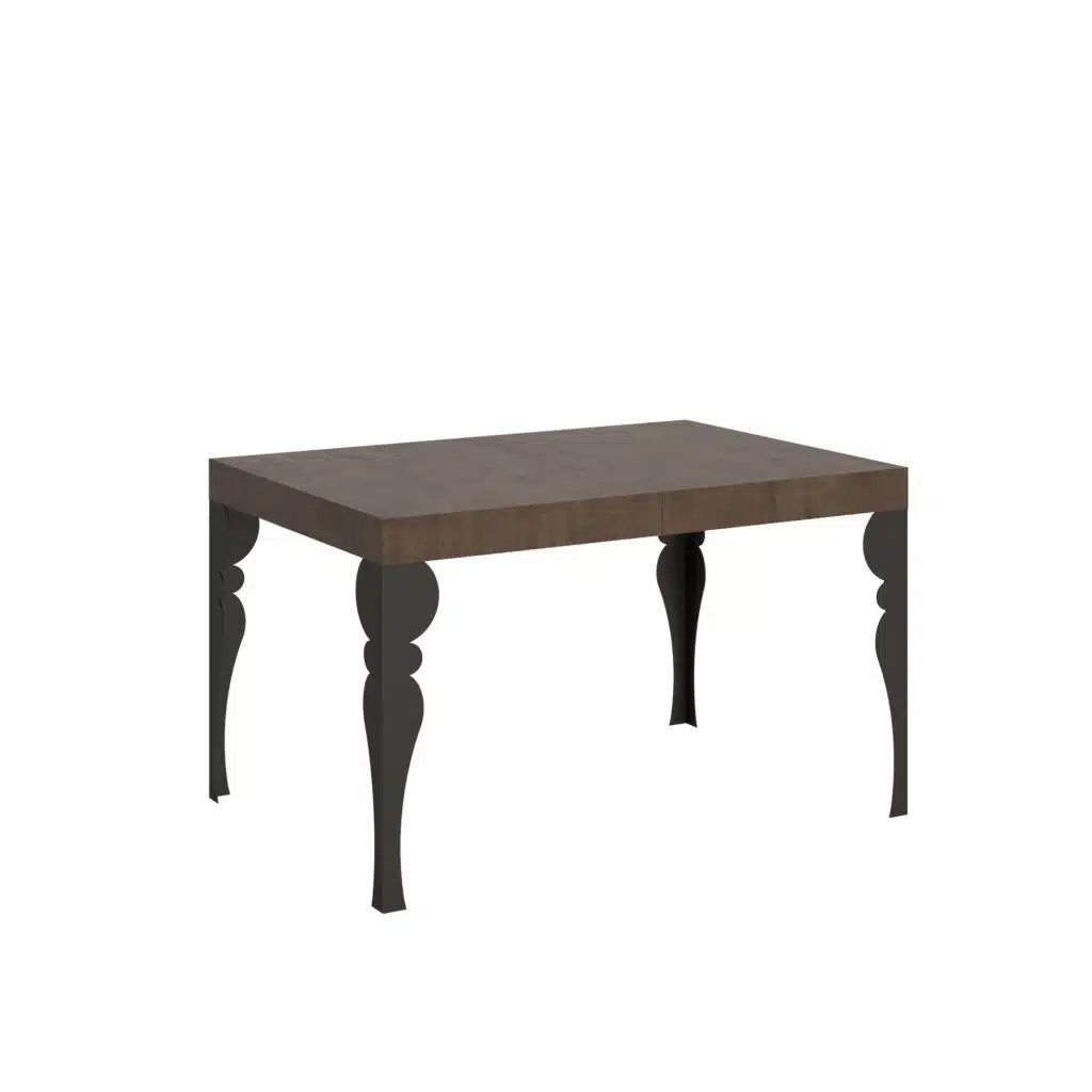 Tavolo allungabile 130/390x90 cm Paxon noce gambe antracite - foto 1