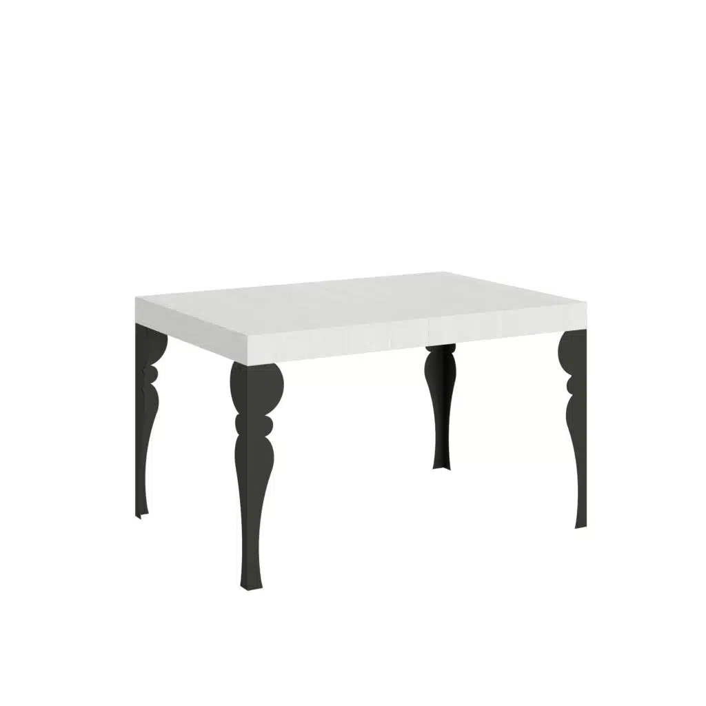 Tavolo allungabile 120/224x90 cm Paxon bianco frassino gambe antracite - foto 1