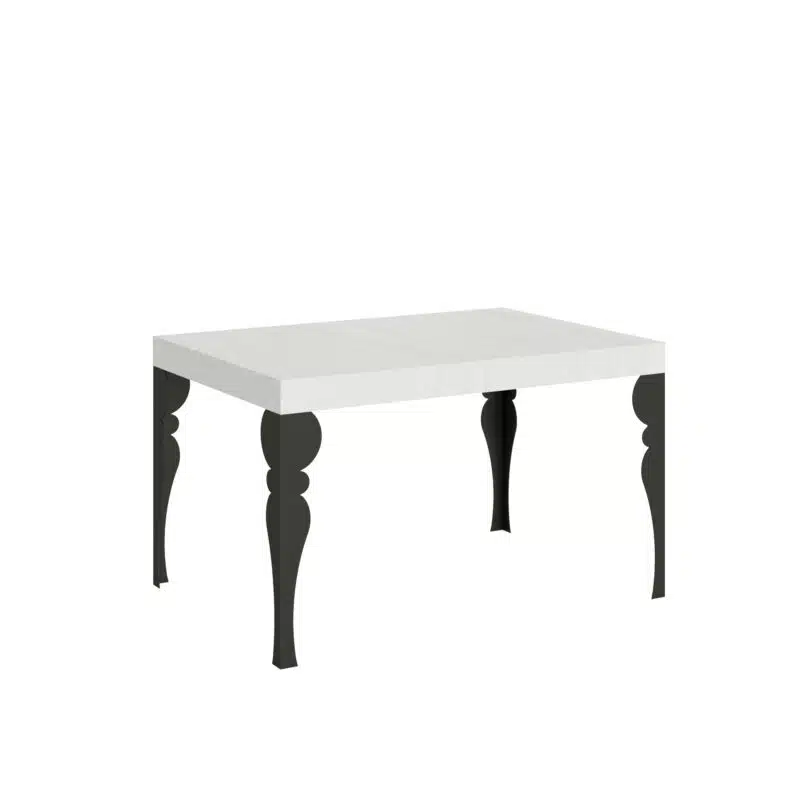 Tavolo allungabile 120/224x90 cm Paxon bianco frassino gambe antracite - foto 1
