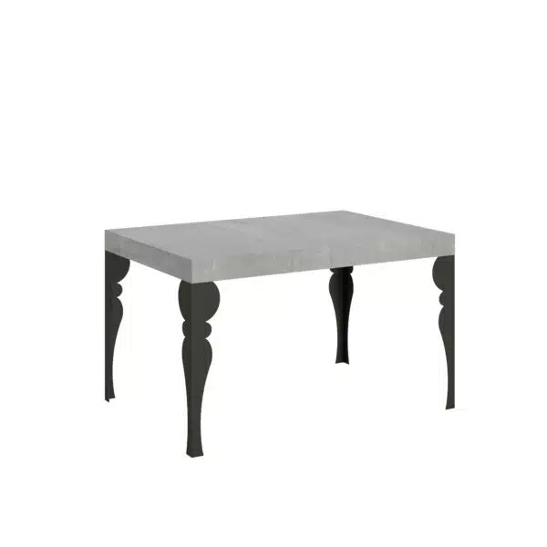 Tavolo allungabile 140/224x80cm Paxon cemento gambe antracite