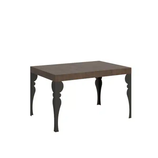 Tavolo allungabile 140/224x80cm Paxon noce gambe antracite