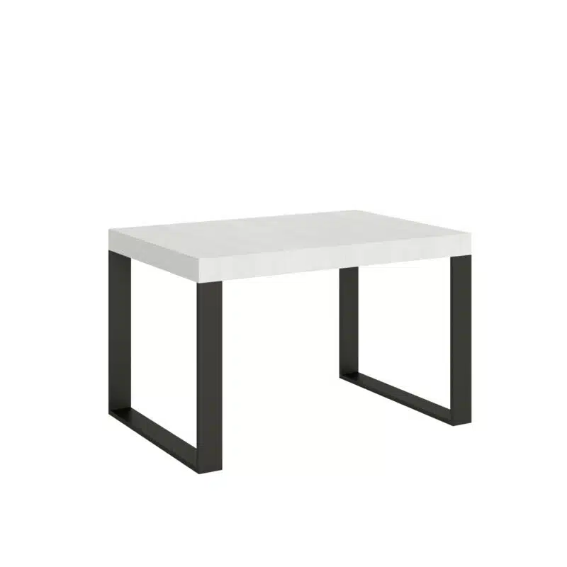 Tavolo allungabile 120/224x90 cm Tecno bianco frassino gambe antracite - foto 1