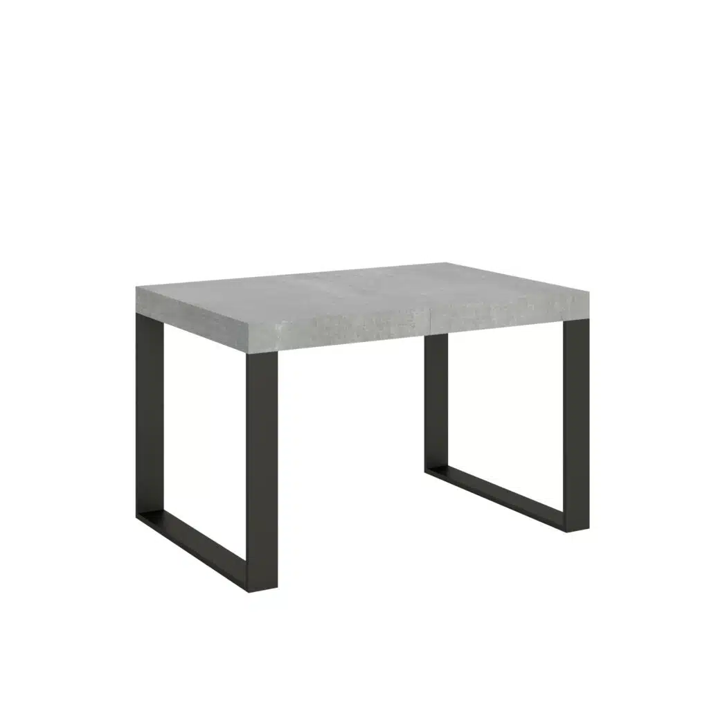 Tavolo allungabile 130/234x90 cm Tecno cemento gambe antracite - foto 1