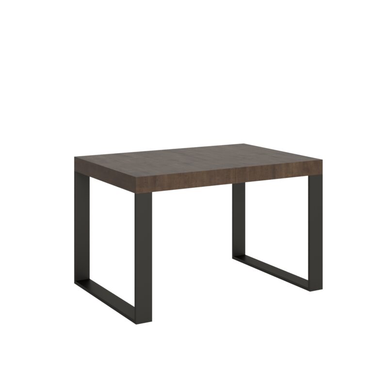 Tavolo allungabile 120/224x90 cm Tecno noce gambe antracite
