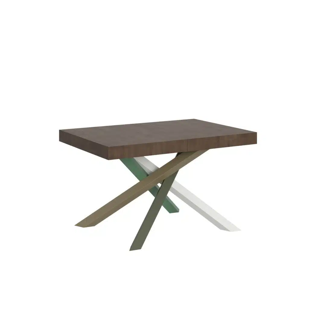 Tavolo allungabile 120/380x90 cm Volantis noce gambe multicolore 4/A - foto 1
