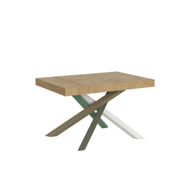 Tavolo allungabile 120/224x90 cm Volantis quercia natura gambe multicolore 4/A