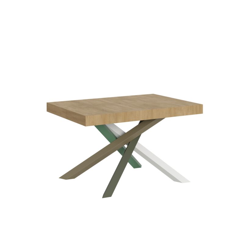 Tavolo allungabile 140/244x90 cm Volantis quercia natura gambe multicolore 4/A
