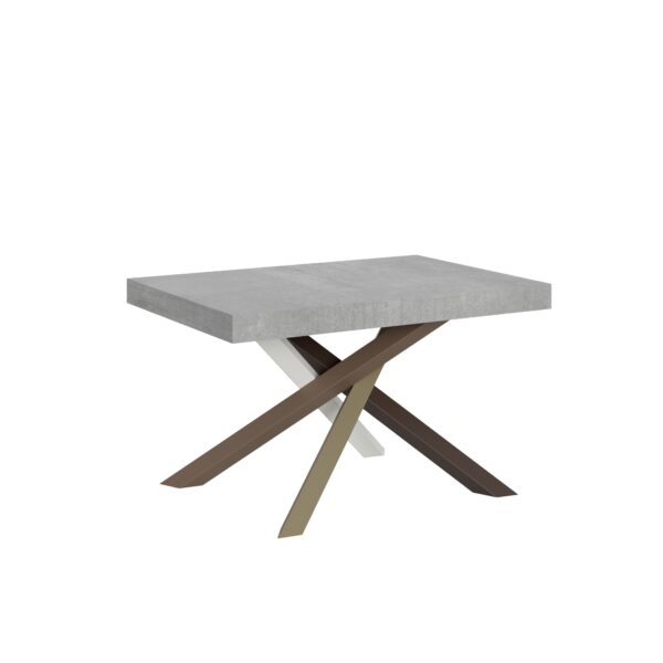 Tavolo allungabile 120/224x90 cm Volantis cemento gambe multicolore 4/C