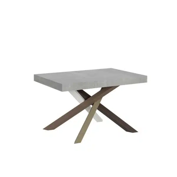 Tavolo allungabile 120/224x90 cm Volantis cemento gambe multicolore 4/C