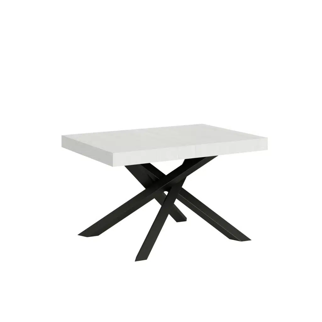Tavolo allungabile 130/234x90 cm Volantis bianco frassino gambe antracite - foto 1