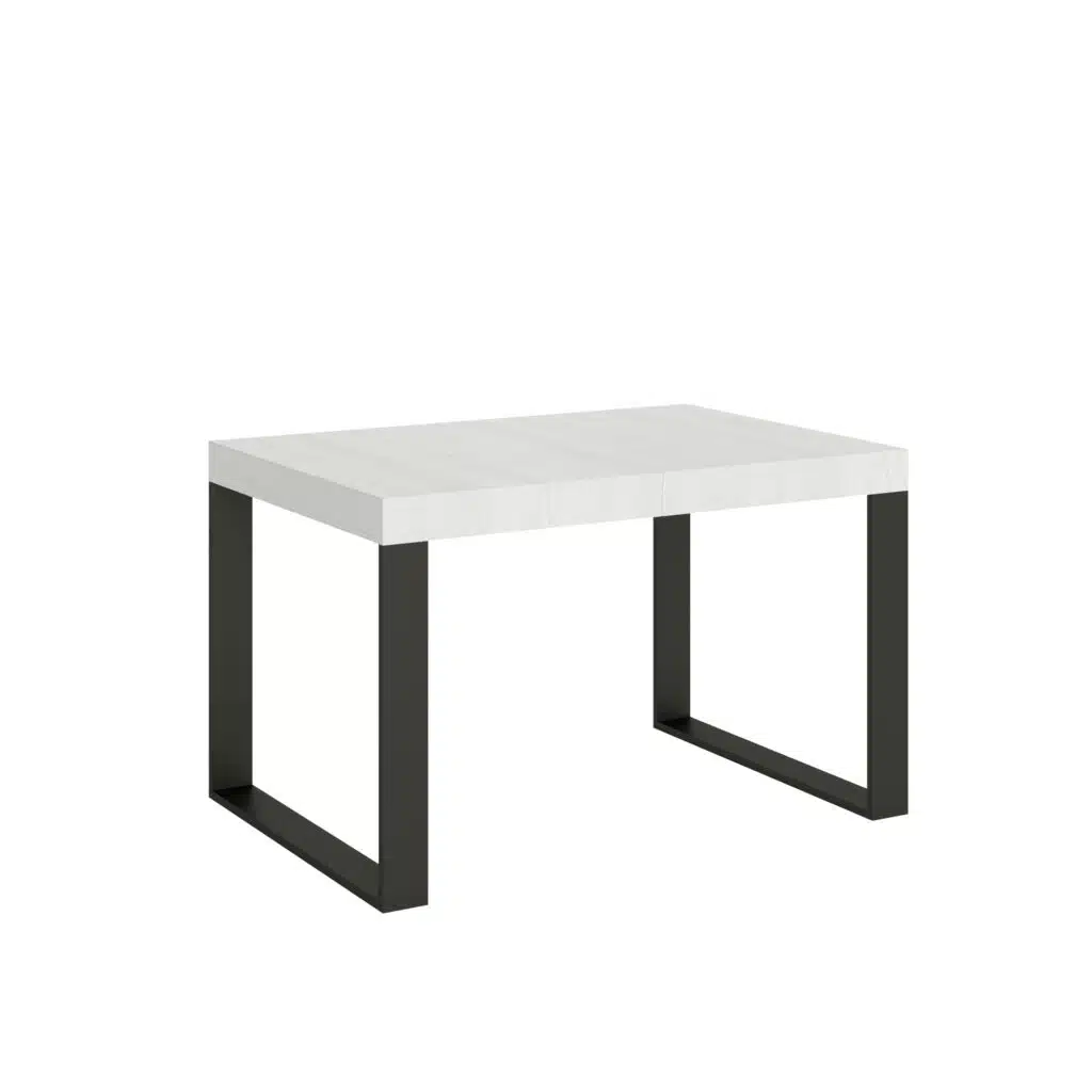 Tavolo allungabile 140/400x90 cm Tecno bianco frassino gambe antracite - foto 1