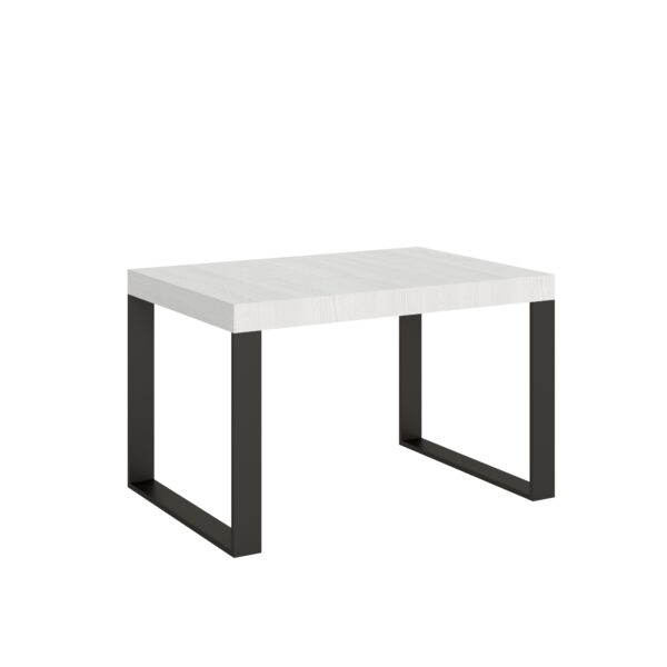 Tavolo allungabile 120/380x90 cm Tecno bianco frassino gambe antracite