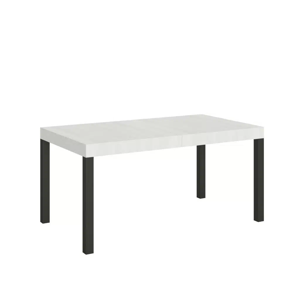 Tavolo allungabile 160/420x90 cm Everyday bianco frassino gambe antracite - foto 1