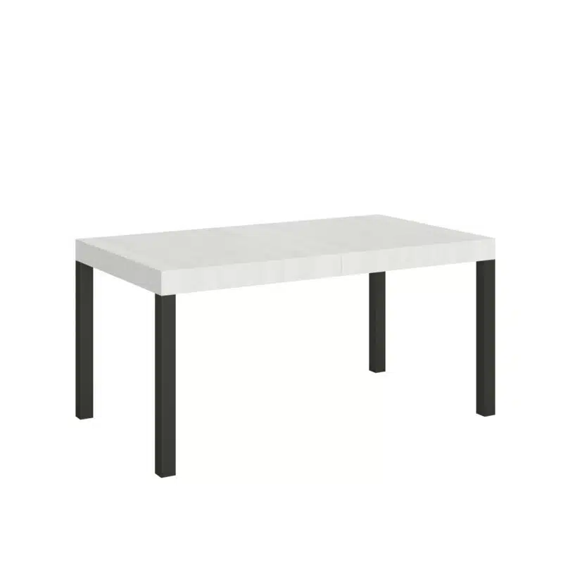 Tavolo allungabile 160/420x90 cm Everyday bianco frassino gambe antracite - foto 1