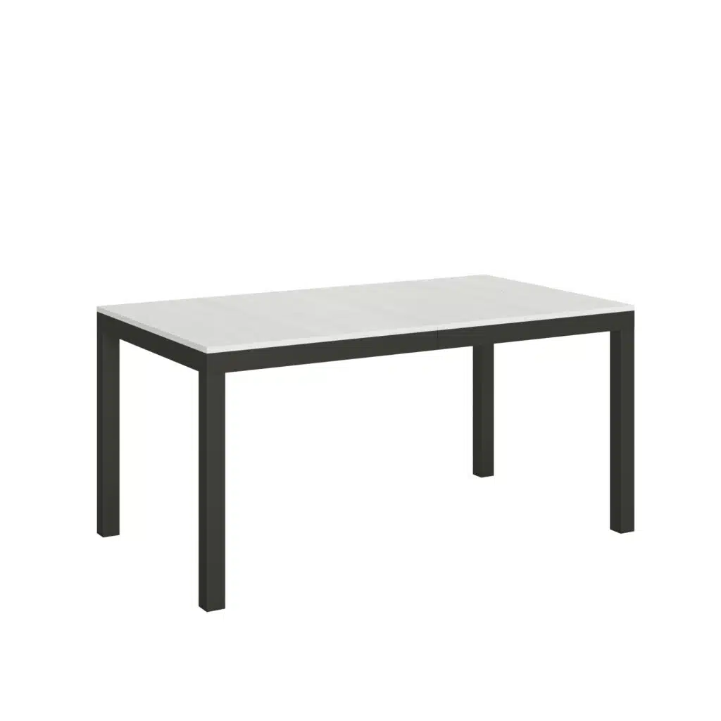 Tavolo allungabile 160/264x90 cm Everyday Evolution bianco frassino telaio e gambe antracite - foto 1