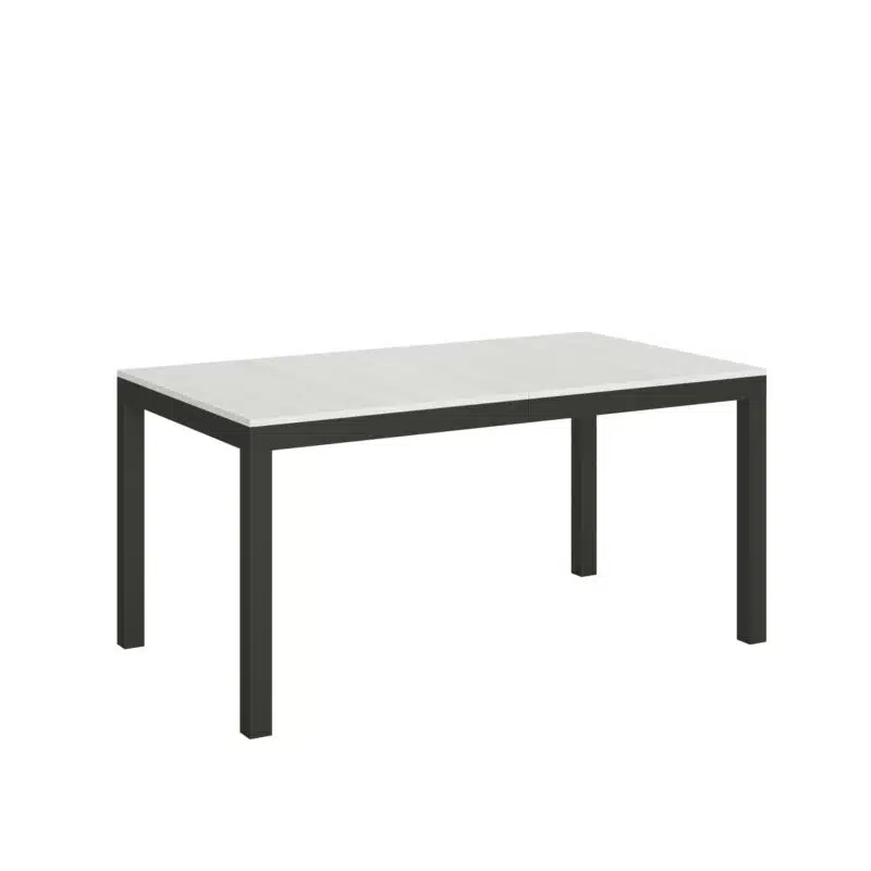 Tavolo allungabile 160/264x90 cm Everyday Evolution bianco frassino telaio e gambe antracite - foto 1