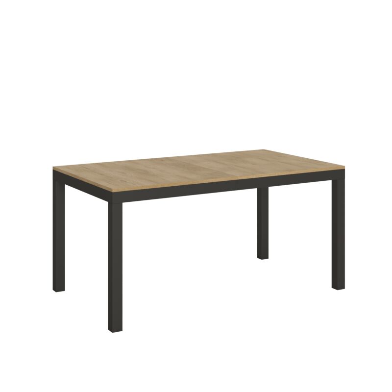 Tavolo allungabile 160/264x90 cm Everyday Evolution quercia natura telaio e gambe antracite