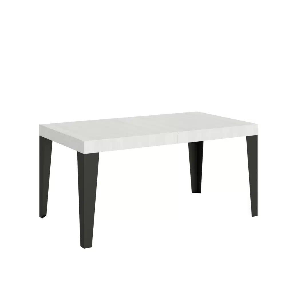 Tavolo allungabile 160/420x90 cm Flame bianco frassino gambe antracite - foto 1